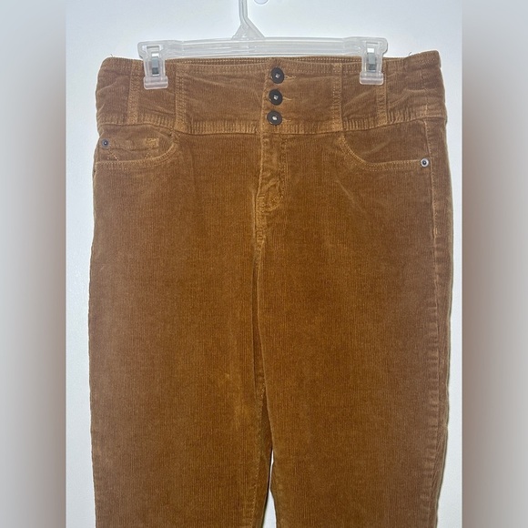 Corduroy High Rise Sculpting Skinny Brown Pants Size 15 - Picture 2 of 7